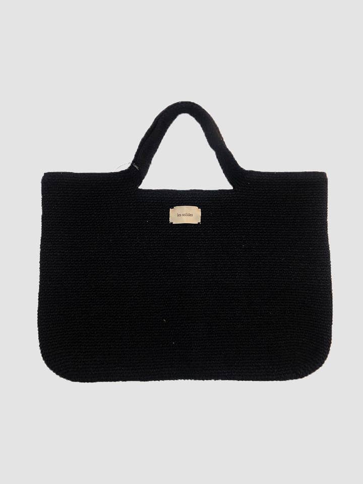 gebreide zwarte tas van katoen voor wholesale door les solides