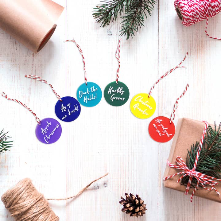 Dukki Gifts – wholesale Ornament – Nottingham Dialect Frosted Acrylic Christmas Decorations