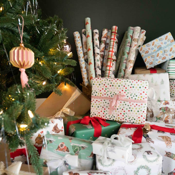 Lana's Shop - Wholesale Flat Wrap - Holiday Walrus Gift Wrap