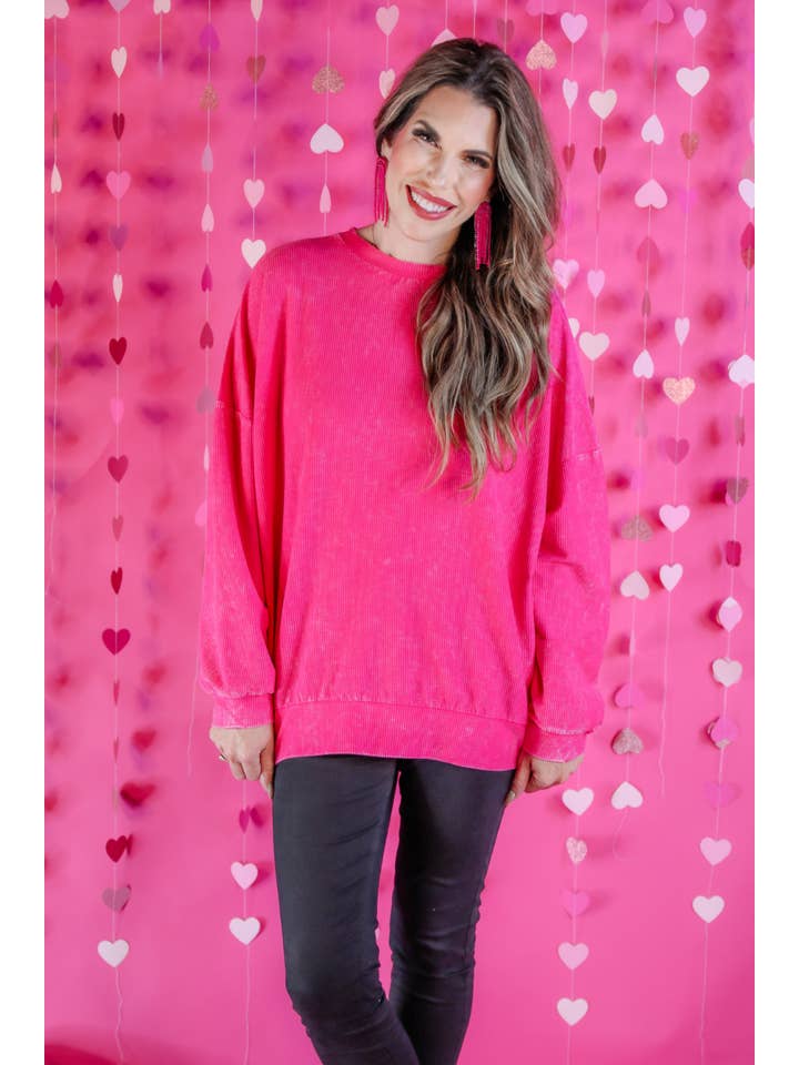 Jess Lea - Wholesale Sweatshirt - Women's - Alexis Corded Vintage Pullover