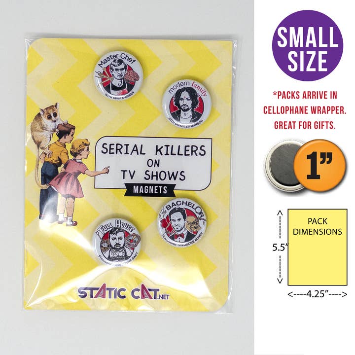 Static Cat Studio - Wholesale Magnet - Serial Killers on TV Shows (4-Pack) – Magnets2