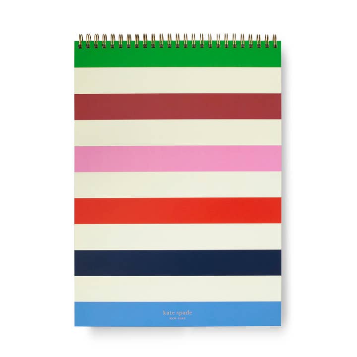 Large Top Spiral Notebook, Adventure Stripe for wholesale by Kate Spade New York by Lifeguard Press