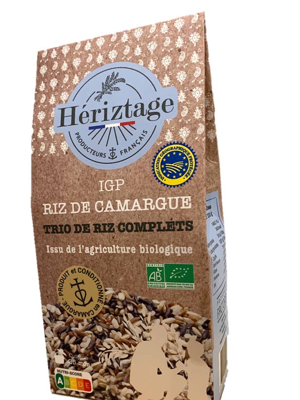 CAMARGUE RICE IGP - ORGANIC WHOLEWHEAT RICE TRIO CASE 500G for wholesale by PROVENCE FACTORIZ