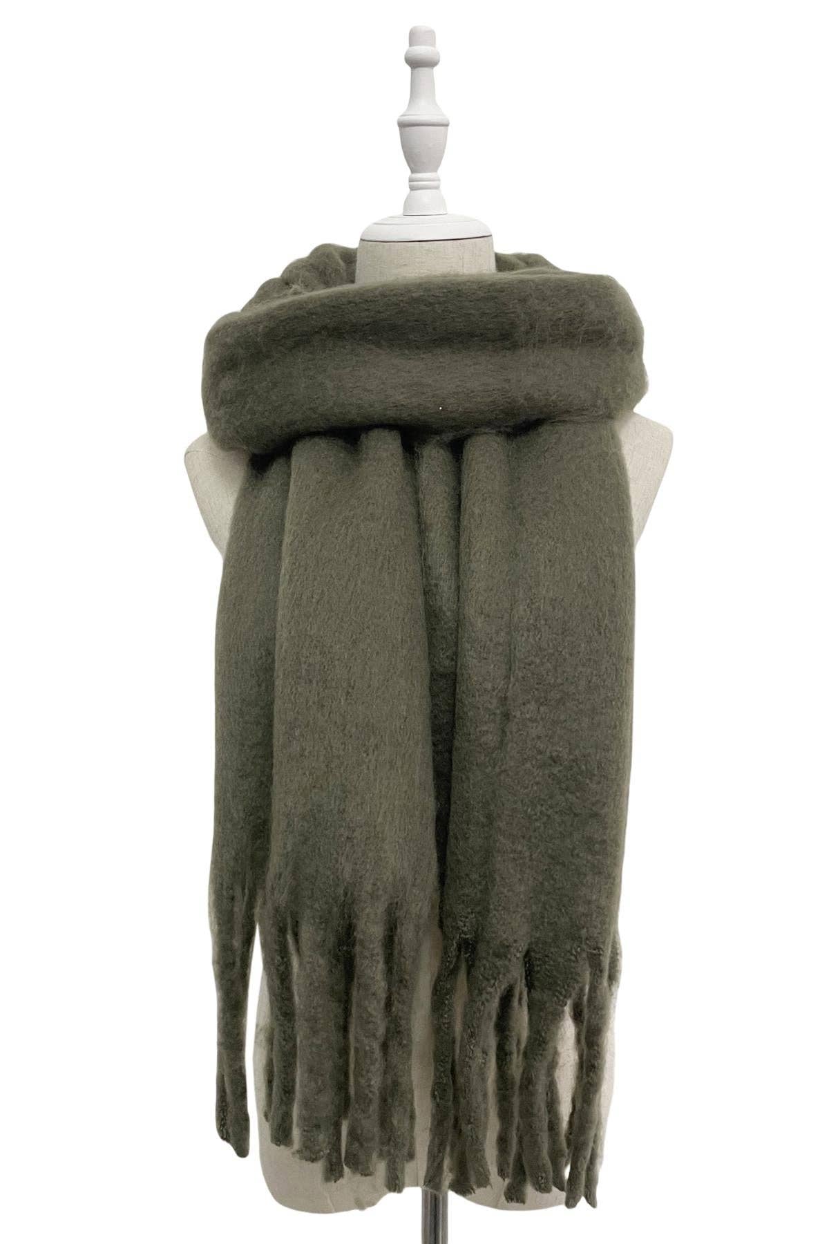 Fashion Scarf World - Vendita all'ingrosso Sciarpa - Donna - Sciarpa a scialle con nappe in morbida coperta semplice41