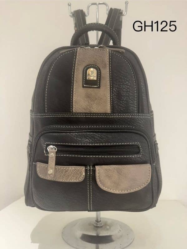Black gray Women's backpack for wholesale on Faire