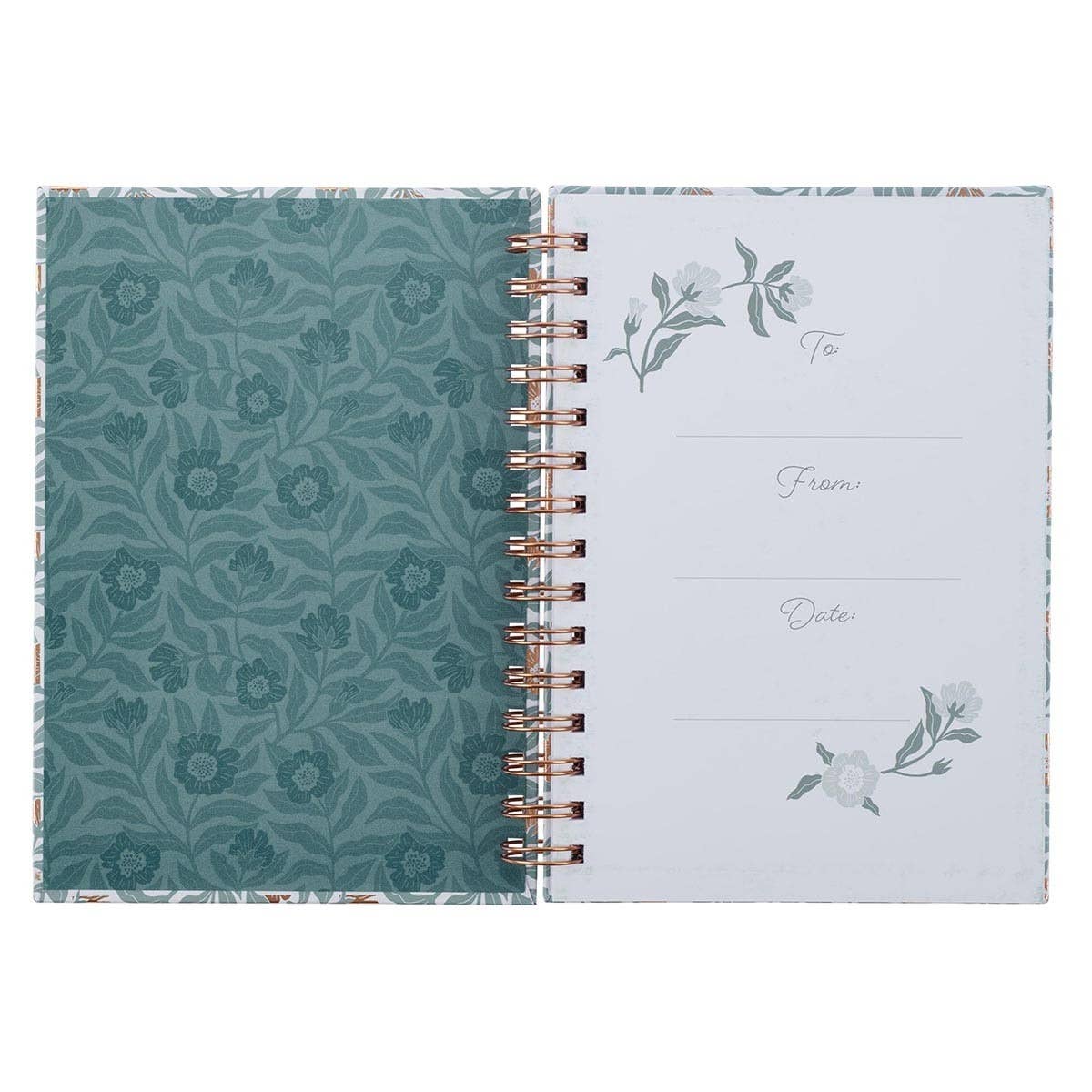 Christian Art Gifts - Vente Journal intime - Carnet spiralé blanc/bleu/doré My Grace 2 Cor. 12:92