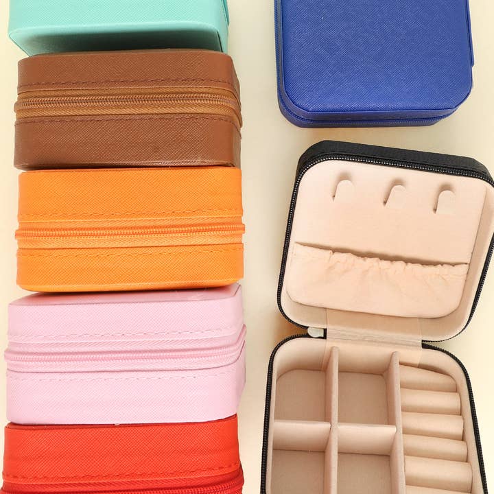 SP Sophia Collection - Wholesale Jewelry Box/Organizer - Monochromatic Pu Leather Jewelry Box