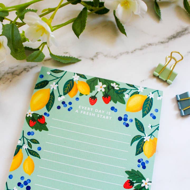 Julia Kestner Designs - Wholesale Notepad - Fresh Start Notepad2