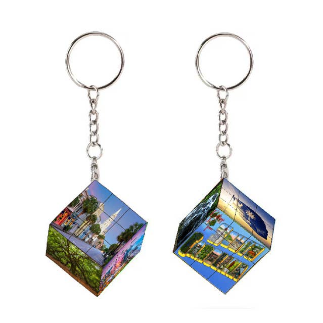 Adorno navideño con forma de cubo de agua del estado de Carolina del Sur para venta al por mayor de Sunkiss