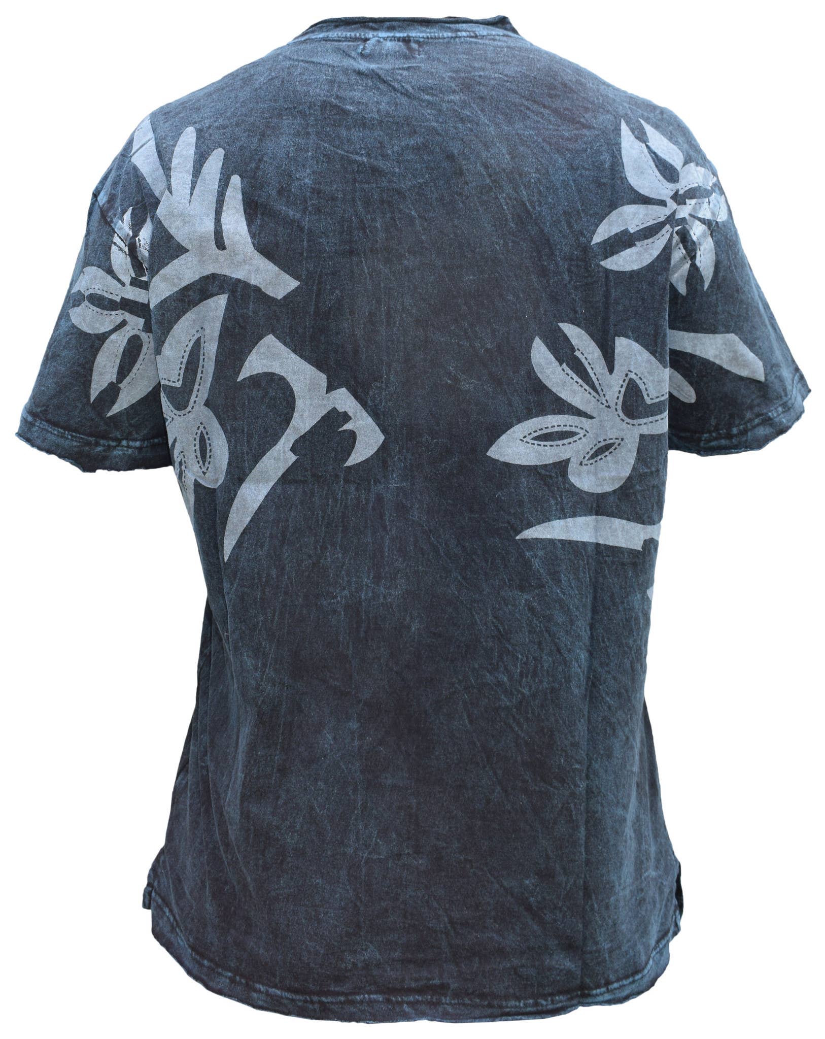 Gheri - Venta al por mayor Camiseta - Unisex - Camiseta de manga corta con dobladillo deshilachado, lavado a la piedra y acabado rugoso.5