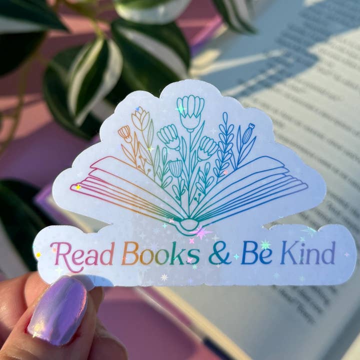 Read Books and Be Kind Sticker for wholesale by LifeLoveCreations