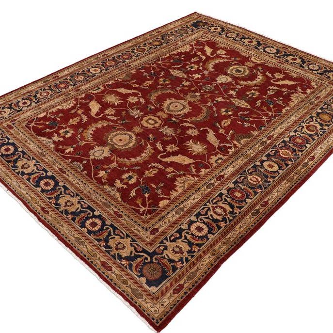 Eclectic Ziegler Lola Red/Blue Wool Rug - 10'1'' x 12'11'' for wholesale by Arshs Fine Rugs