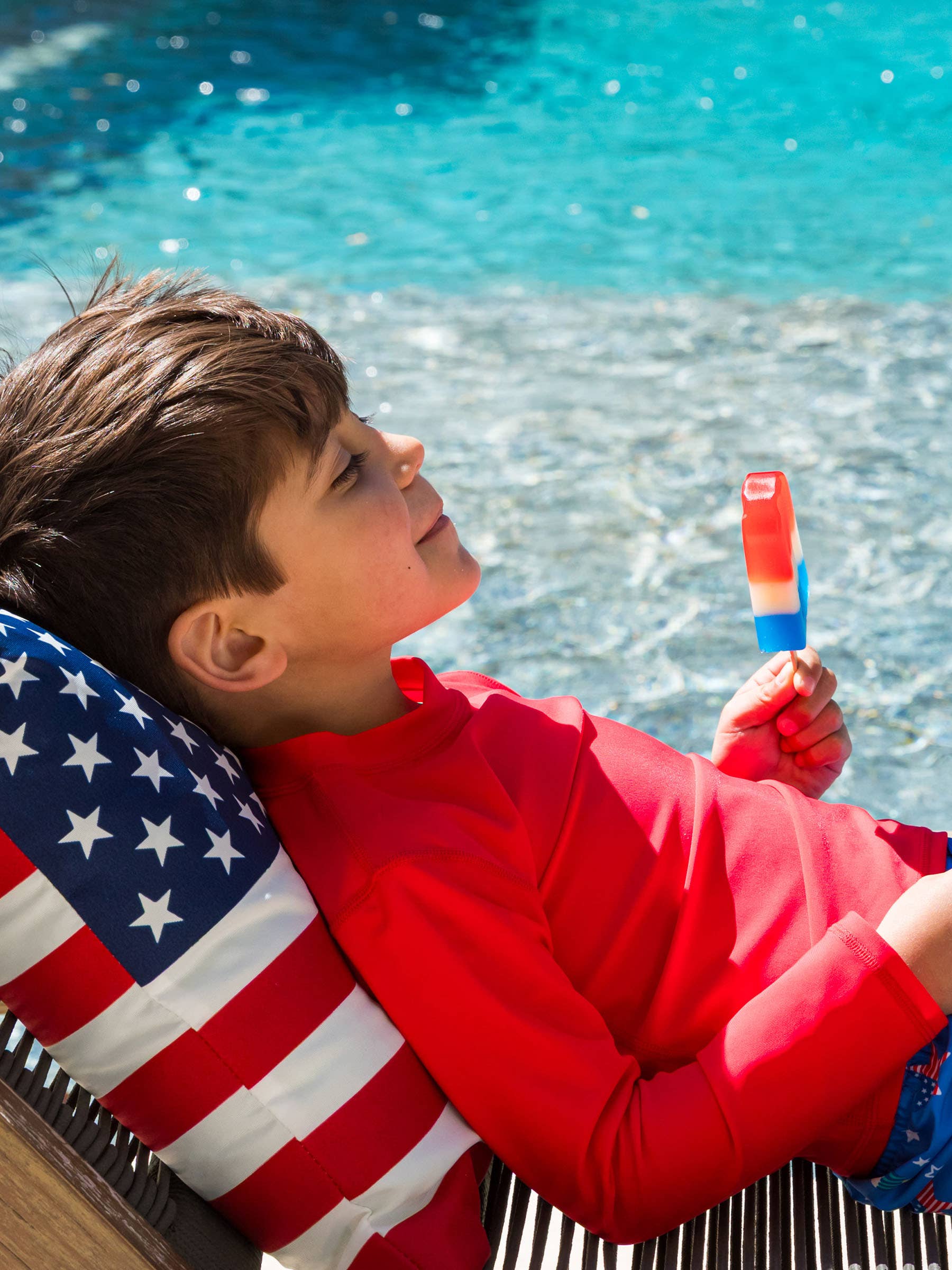 Boys Vintage Red Long Sleeve Rash Guard for wholesale on Faire7