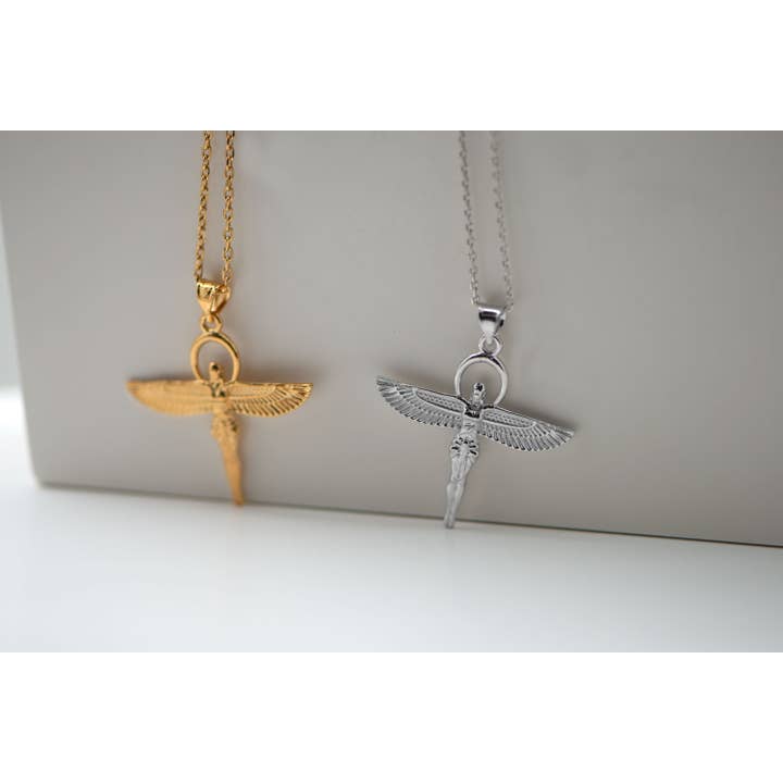 TALISMAN JEWELLERY (D&Fidanverdi, S.L.) - Wholesale Pendant/Charm Necklace - Goddess Isis Egypt Pendant Rhodium-Plated Silver 9255