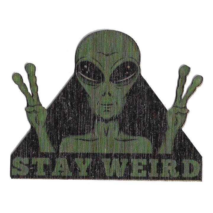 Bamboo Wood Stickers - Wholesale Sticker - Alien Stay Weird