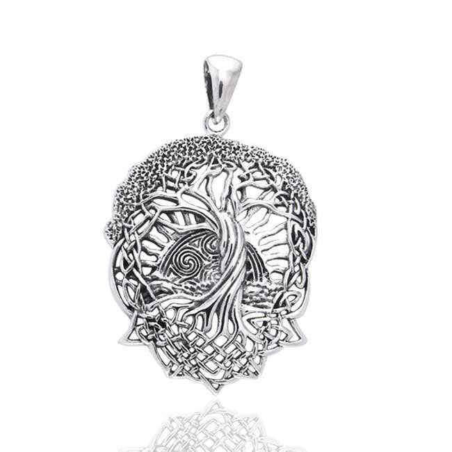 Silver Insanity - Wholesale Individual Charm/Pendant - Rising Sun - Interconnect Celtic Knot Tree of Life Sterling Silver Pendant2