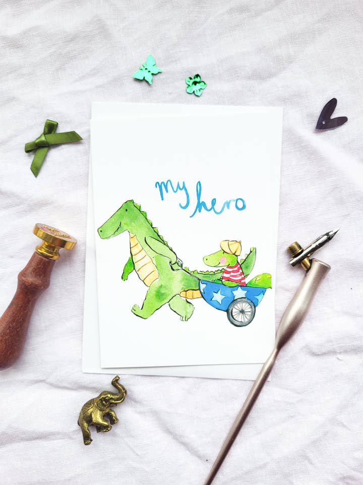 "My Hero"Card for wholesale by La la lu