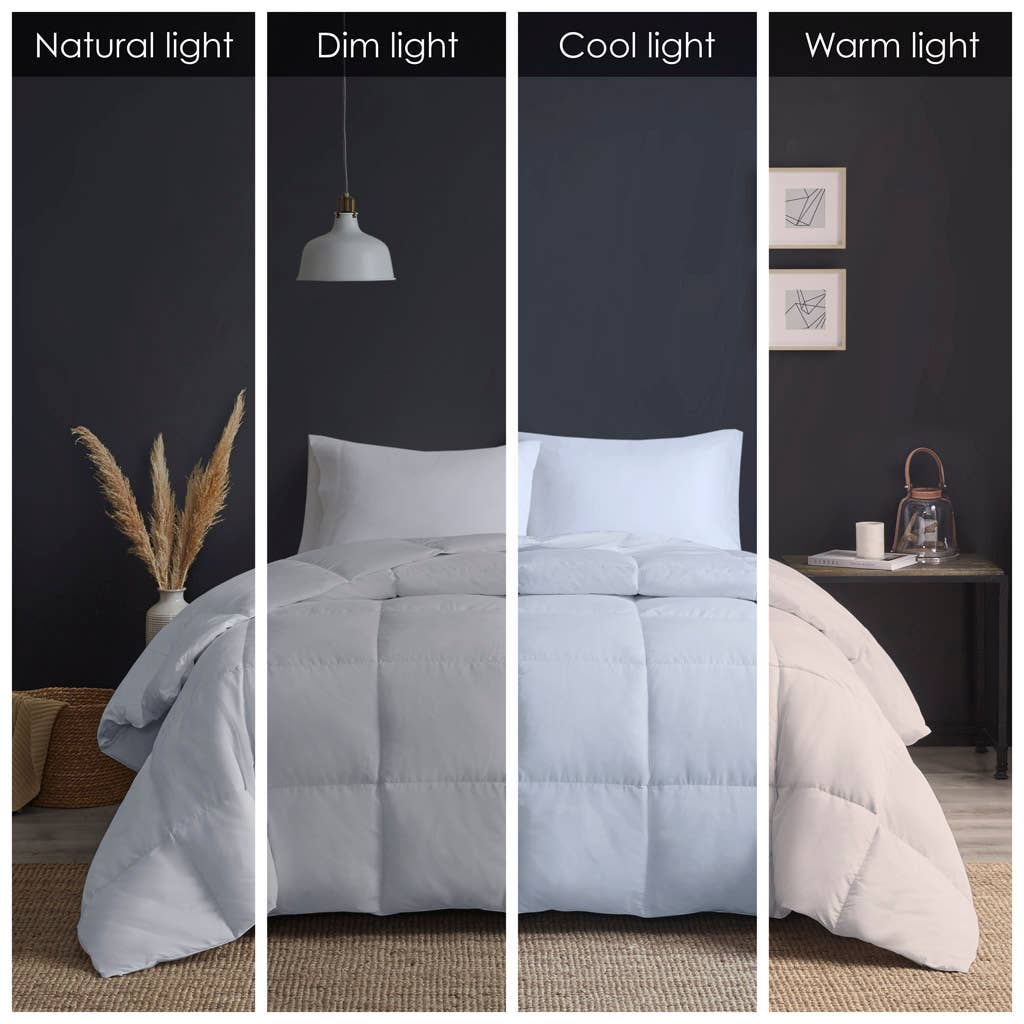 Olliix - Wholesale Down Comforter - Quilted Goose Feather and Down Oversize Comforter, Grey2