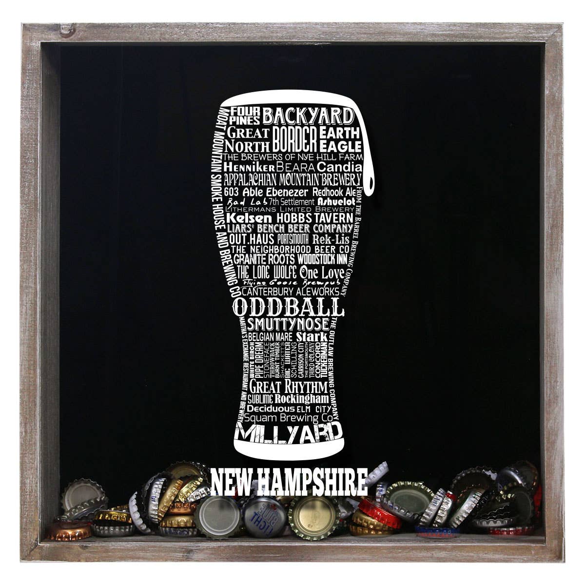 Torched Products – Großhandel 3D-Wandkunst – Cap Collector-Beer Typografie Shadow Box — Farmhouse Antique25