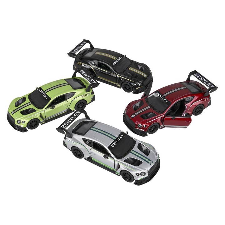 The Toy Network - Wholesale Toy Car/Truck - Kids - 5" Diecast Pull Back Bentley Continental GT3 12/Disp1