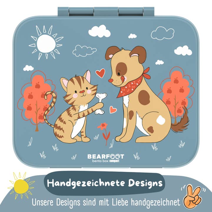 BEARFOOT - Wholesale Lunch bag/box – Kids - Lunch box with compartments, lightweight & leak-proof - Dog & Cat6