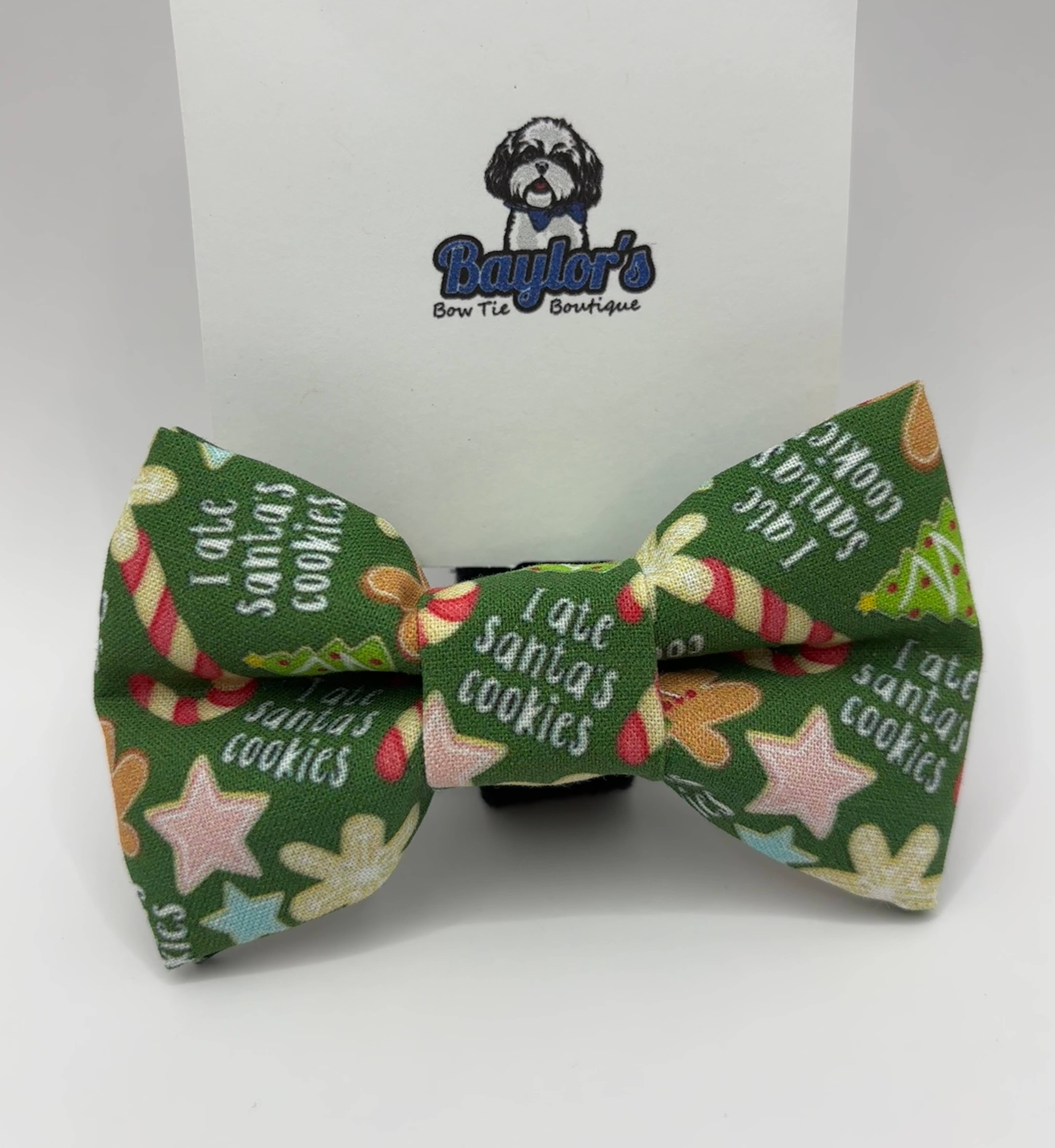 Baylor's Bow Ties - Vente Nœud papillon – chien - J'ai mangé le nœud papillon du chien de Père Noël, nœud papillon de chien de fête.0