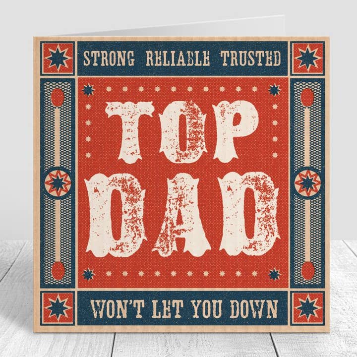 Pennychoo – wholesale Father’s Day card – Matchbook 'Top Dad' Card