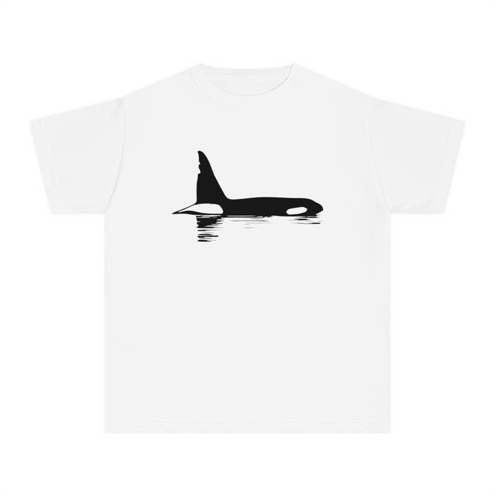 Chainsaw the Orca Screenprinted Kids Tee | Killer Whale for wholesale by Our Wild Puget Sound