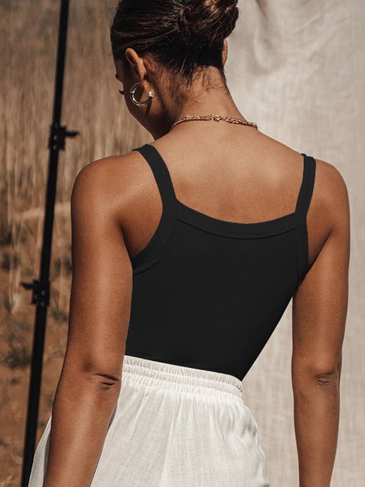 NINEXIS - Wholesale Tank Top - Women's - CWTTK0821_CROPPED NAVEL-BARING RIBBED KNITTED CAMISOLE TOP7