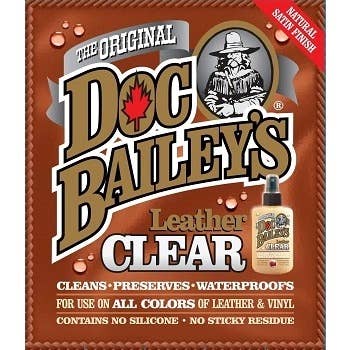 Kit originale in pelle trasparente di Doc Bailey per la vendita all'ingrosso da parte di Doc Bailey's Leather Care