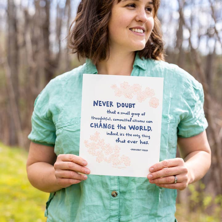 Macon York Press - Wholesale Art Print - Letterpress Art Print, 8x10: Never Doubt1