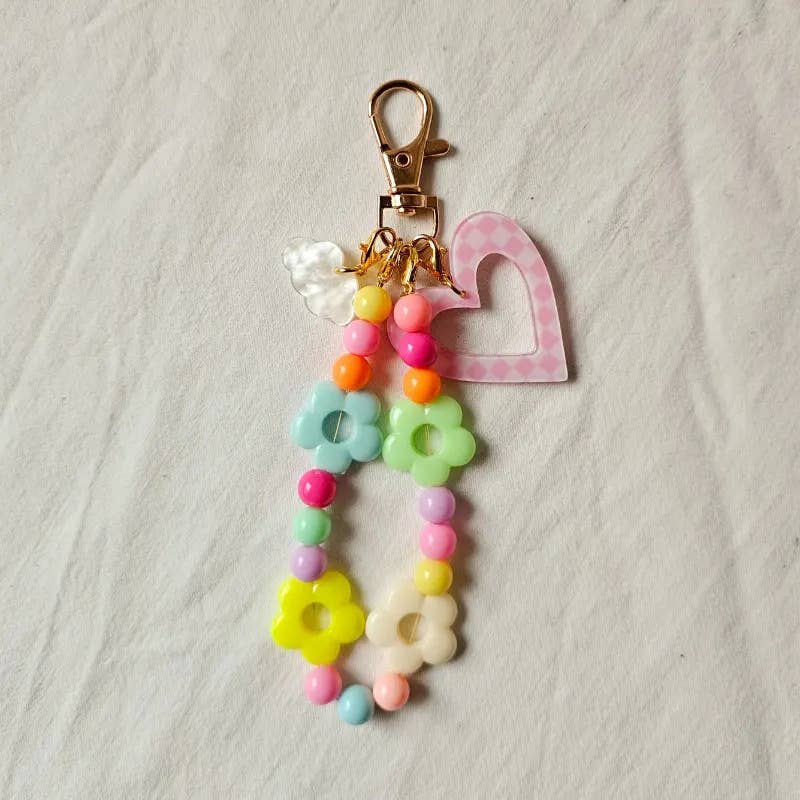 MKS America - Wholesale Keychain - Women's - Bohemia Acrylic link & Beads Chain Bag Charm Keychain22