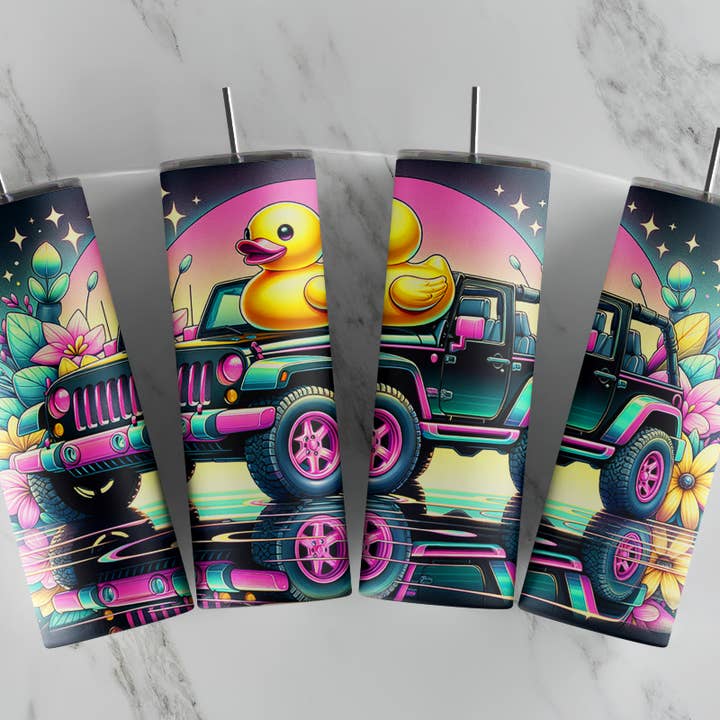 So Peachy Designs - Wholesale Insulated Mug/Tumbler - Rubber Ducks Tumbler, Truck and Rubber Duck Tumbler