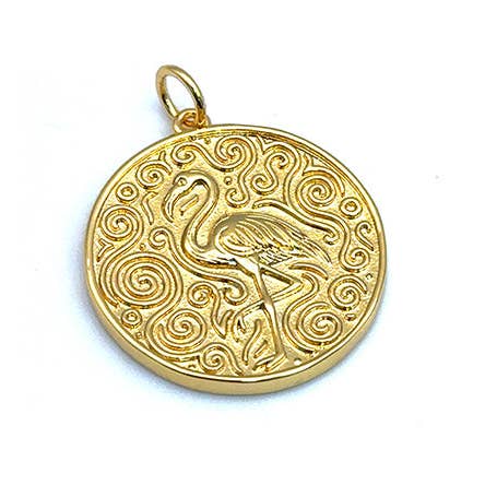 Swirling Flamingo Pendant for wholesale by LINK Jewelry