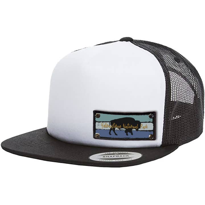 Yellowstone Bison Silhouette Sort/Hvid Truckerhat for engroshandel hos Stryder Gear