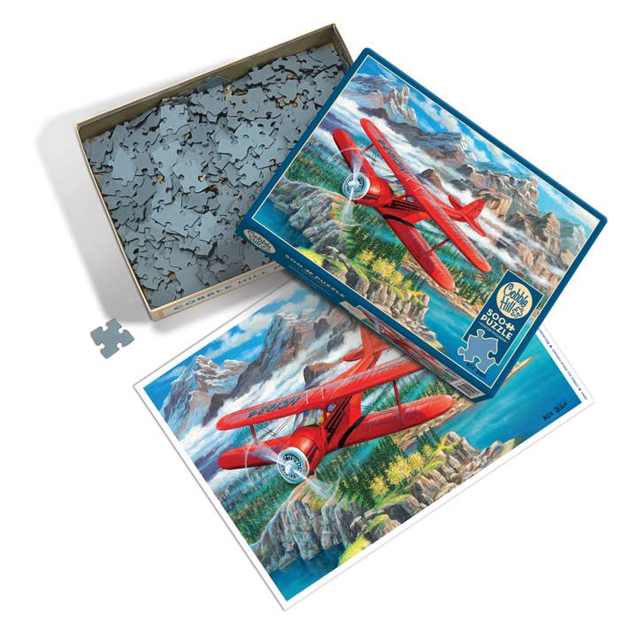 Outset Games and Cobble Hill Puzzles - Wholesale Puzzle - Adult - Beechcraft Staggerwing 500pc puzzle