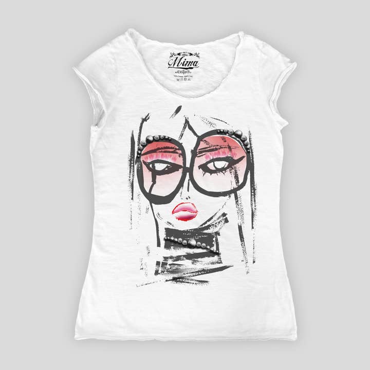 EYEGLASSES T-SHIRT TS08 voor wholesale door Sarprint srl