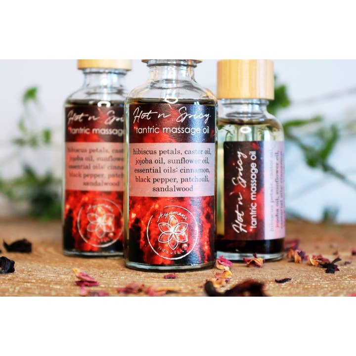 Ayamani Naturals - Wholesale Massage Oil/Gel - Hot & Spicy Tantric Massage Oil with Essential Oils