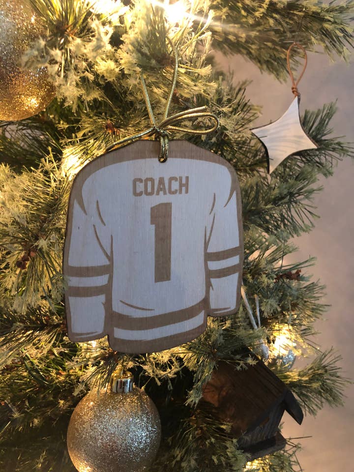 #1 Coach Ornament for wholesale by Engravables Design Studio