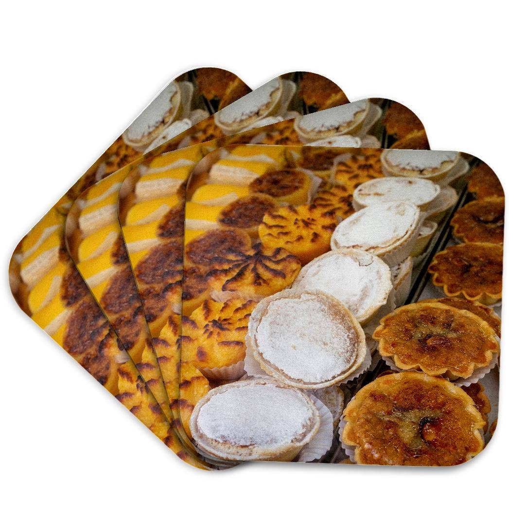 3dRose - Wholesale Coasters - 3dRose, Lisbon, Portugal. PastelDaNata pastries, Portugese national dessert., Coaster7
