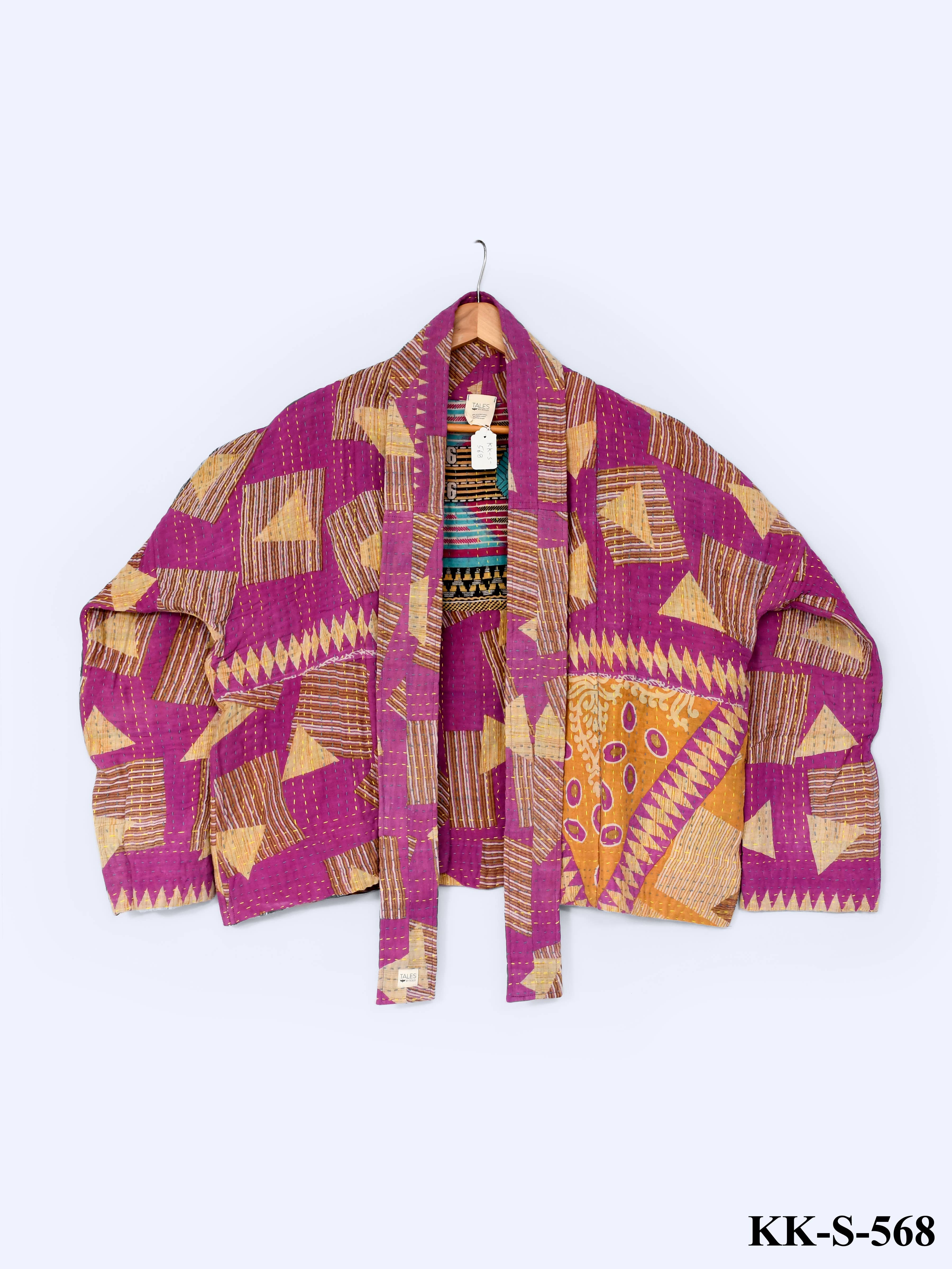 Crafts by Solid - Wholesale Jacket - Women's - Kantha Jacket - Pink & Purple - Short6