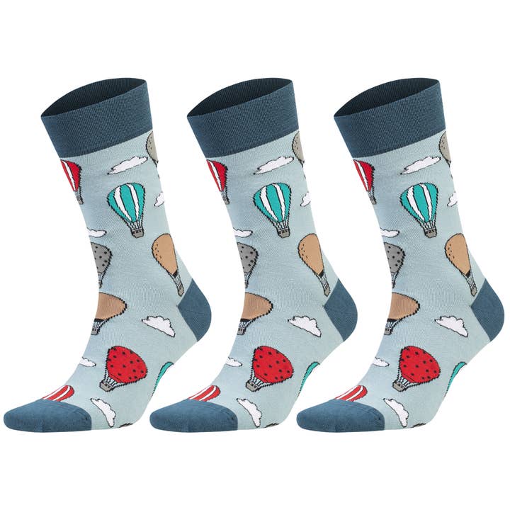 Colorful Casual Funny Cotton Crew Socks 3 Pairs for wholesale by Mars Outlet Store LLC