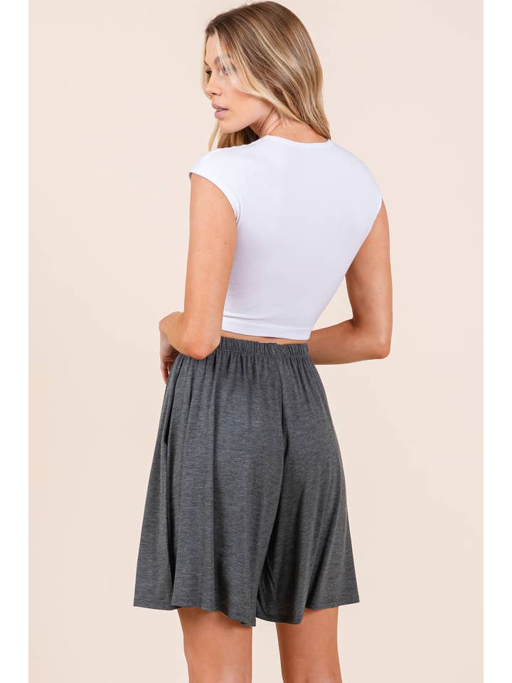 BOMBOM - Wholesale Shorts - Women's - PA1038 CASUAL ELASTIC WAISTBAND SHORTS3