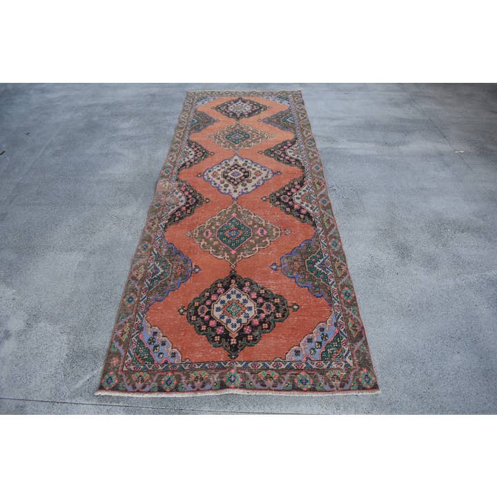 Alfombra Vintage de Lana Tejida a Mano con Patrón Geométrico para venta al por mayor de Anatolia Loom