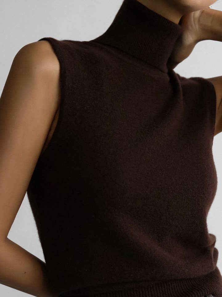 Hope & Sunshine - Wholesale Knit Top - Women's - Knit High-Neck Sleeveless Top11