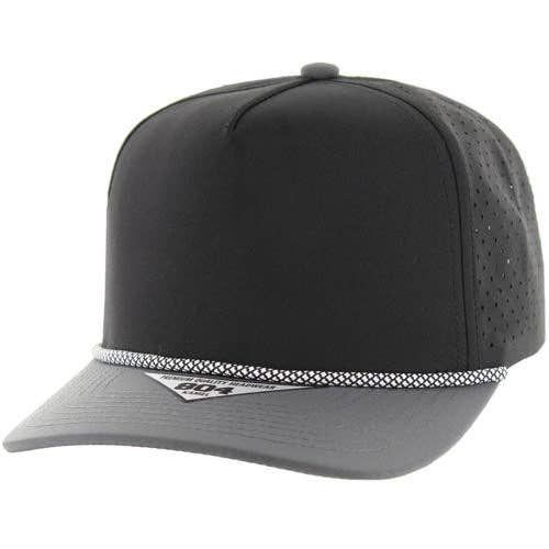 Zion Brand - Wholesale Baseball Cap - Unisex - BLANK 5 PANEL ROPE LASER CUT SNAPBACK BALL CAP0