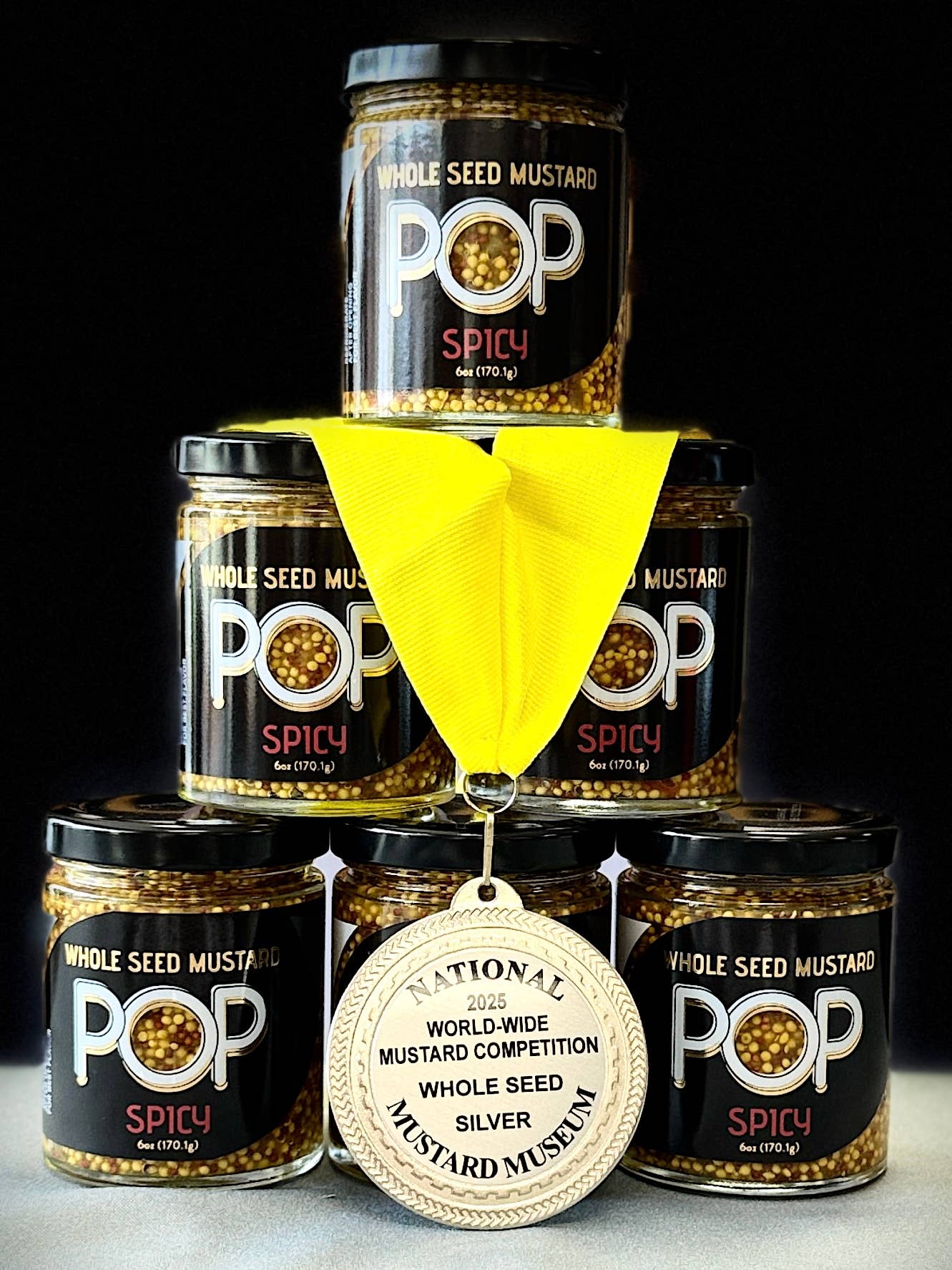POP Mustards - Wholesale Mustard - POP Mustards SPICY 6 oz jar1