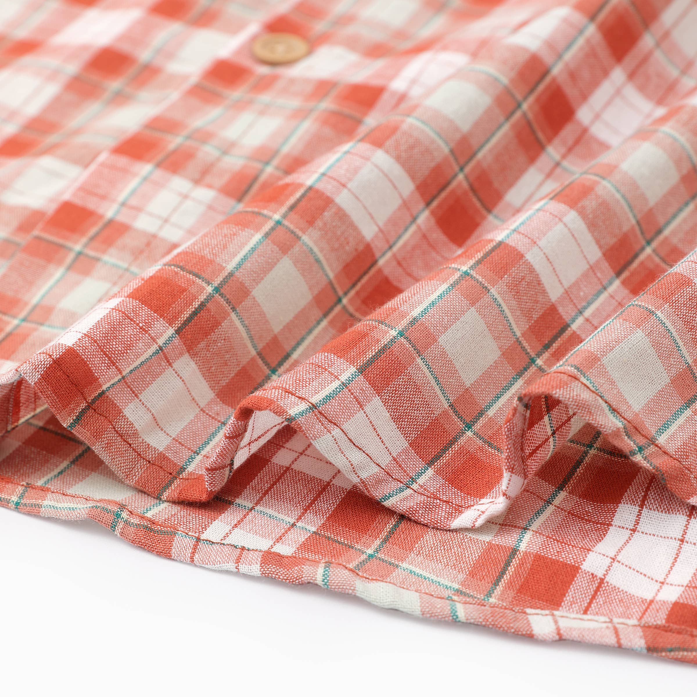 Orange Family Matching Plaid Shirt or Shirred Bodice Tiered Dress for wholesale on Faire29