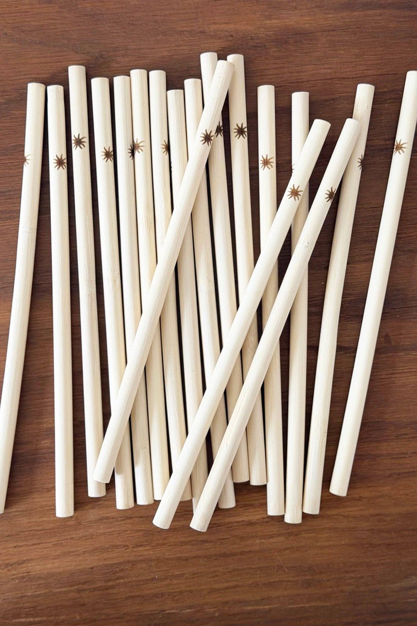 maaterra - Wholesale Drinking Straw - Bamboo Straws | 8 Inch | 24 count3