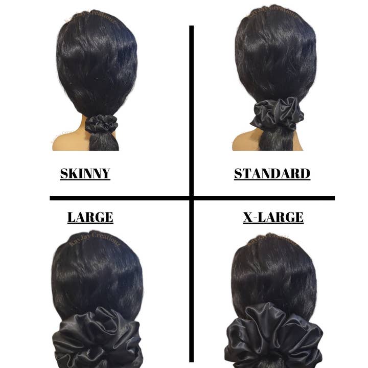 KayJay Creationz – wholesale Scrunchie - Dam – Peach Satin Scrunchie| Hårskruvar för kvinnor | Hårband | Gåvor till henne